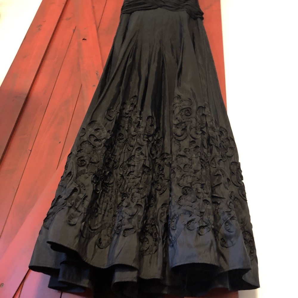 Gorgeous Black Satin Ball Gown